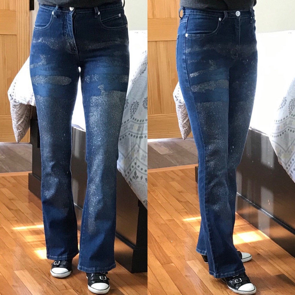 Rave 4 Real Blue Jeans w/Silver/Bronze Shimmer